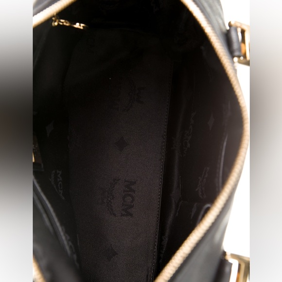 MCM Leather Studded Small Heritage Boston Bag - Picture 5 of 6